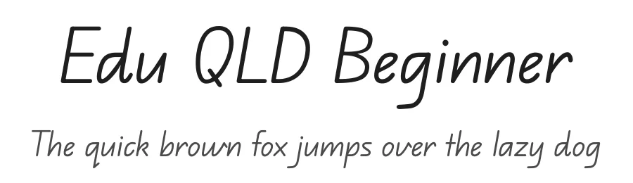 Edu QLD Beginner by Tina Anderson, Corey Anderson — Script Handwritten Font