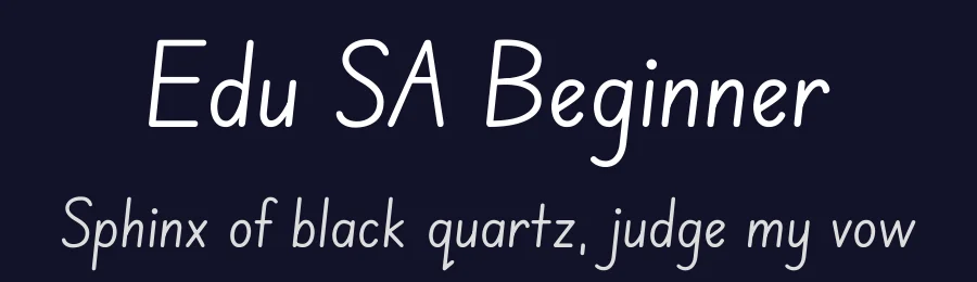 Edu SA Beginner by Tina Anderson, Corey Anderson — Script Handwritten Font — thumbnail 2