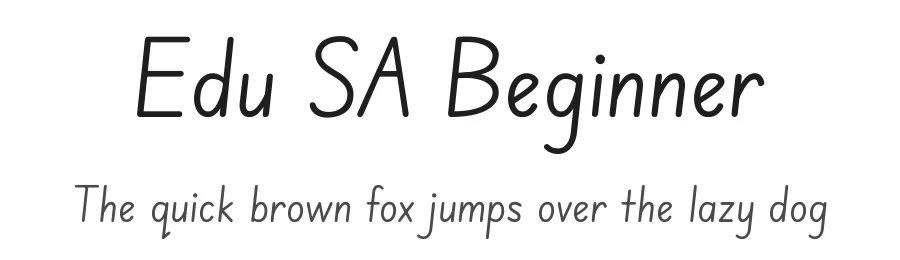 Edu SA Beginner by Tina Anderson, Corey Anderson — Script Handwritten Font