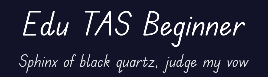 Edu TAS Beginner by Tina Anderson, Corey Anderson — Script Handwritten Font — thumbnail 2