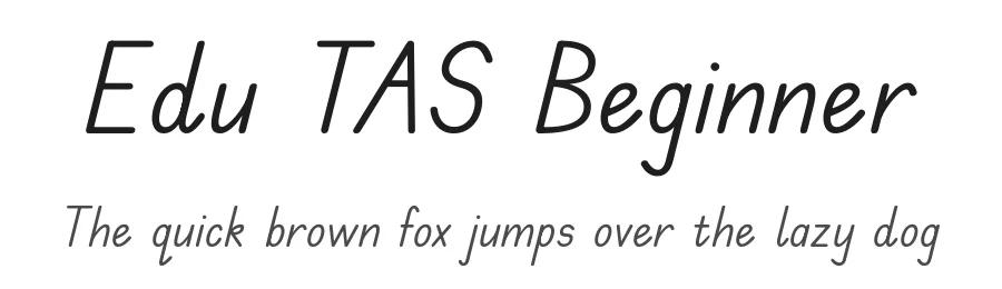Edu TAS Beginner by Tina Anderson, Corey Anderson — Script Handwritten Font