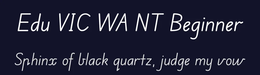 Edu VIC WA NT Beginner by Tina Anderson, Corey Anderson — Script Handwritten Font — thumbnail 2