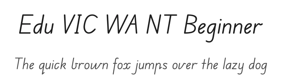 Edu VIC WA NT Beginner by Tina Anderson, Corey Anderson — Script Handwritten Font