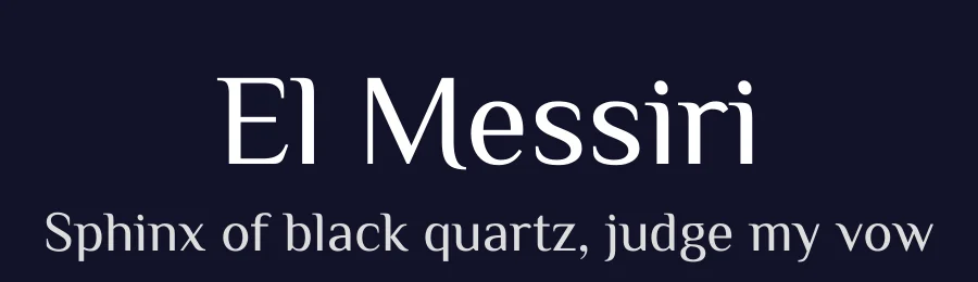 El Messiri by Mohamed Gaber, Jovanny Lemonad — Sans Serif Font — thumbnail 2