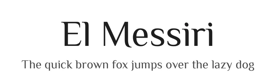 El Messiri by Mohamed Gaber, Jovanny Lemonad — Sans Serif Font