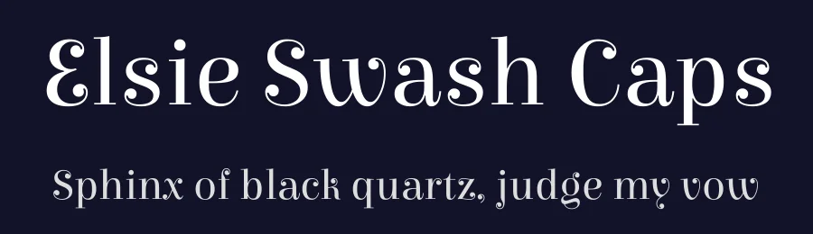 Elsie Swash Caps by Alejandro Inler — Display Font — thumbnail 2