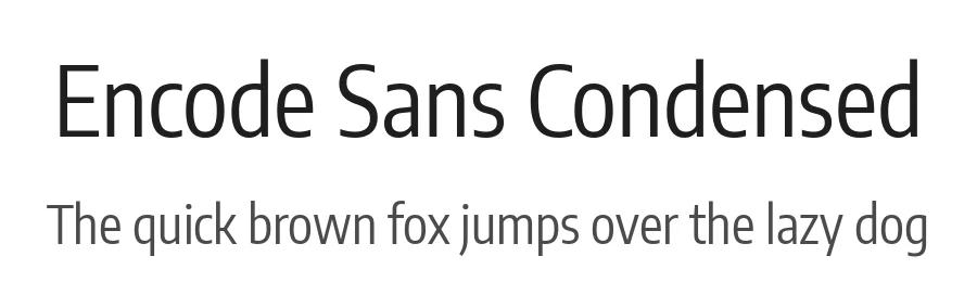 Encode Sans Condensed by Impallari Type, Andres Torresi, Jacques Le Bailly — Sans Serif Font