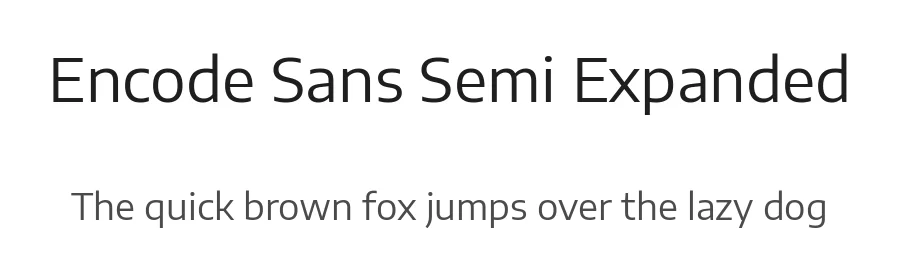 Encode Sans Semi Expanded by Impallari Type, Andres Torresi, Jacques Le Bailly — Sans Serif Font