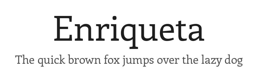 Enriqueta by FontFuror — Serif Font
