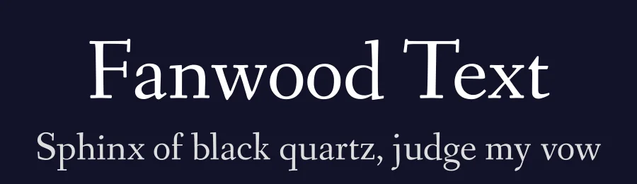 Fanwood Text by Barry Schwartz — Serif Font — thumbnail 2
