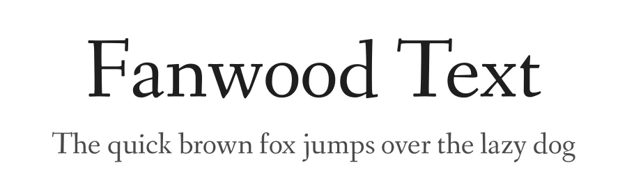 Fanwood Text by Barry Schwartz — Serif Font