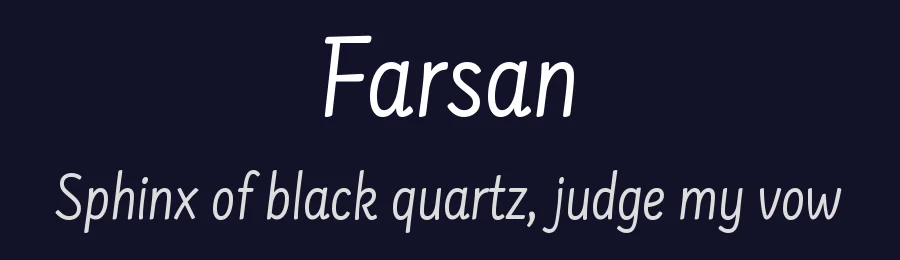 Farsan by Pooja Saxena — Display Font — thumbnail 2