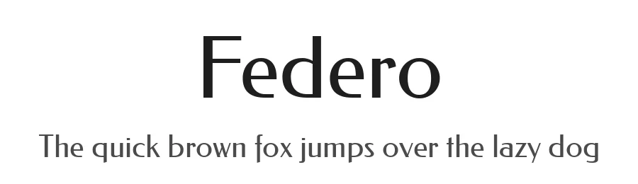 Federo by Cyreal — Sans Serif Font
