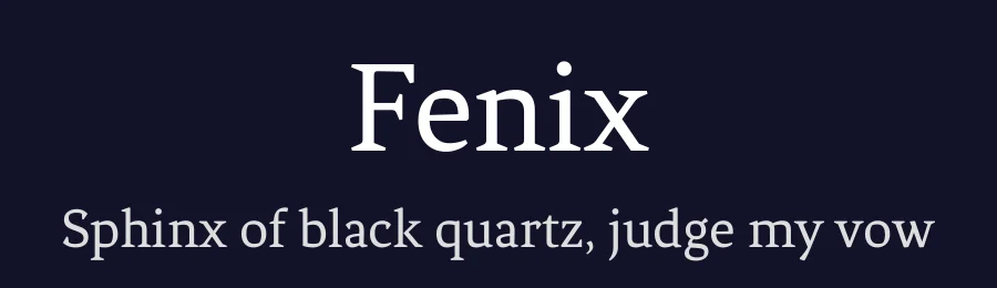 Fenix by Fernando Díaz — Serif Font — thumbnail 2