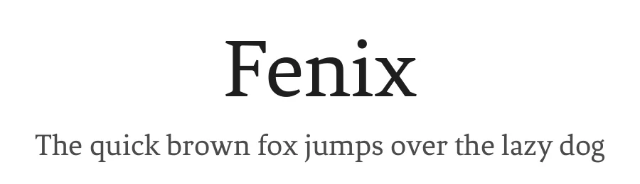 Fenix by Fernando Díaz — Serif Font