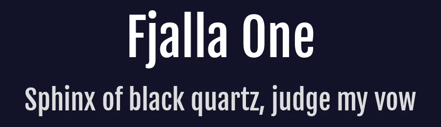 Fjalla One by Sorkin Type, Irina Smirnova — Sans Serif Font — thumbnail 2