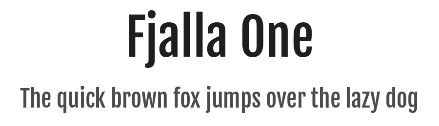 Fjalla One by Sorkin Type, Irina Smirnova — Sans Serif Font