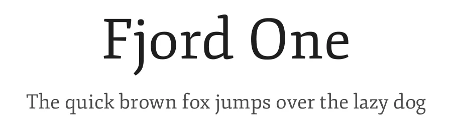 Fjord One by Viktoriya Grabowska — Serif Font