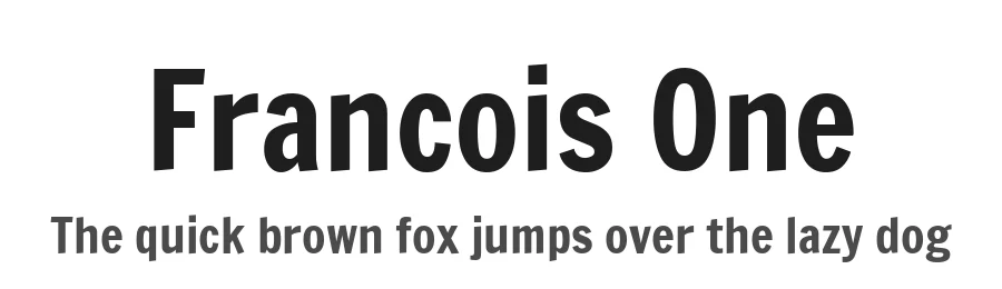 Francois One by Vernon Adams — Sans Serif Font