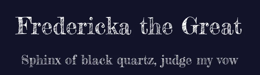Fredericka the Great by Tart Workshop — Display Font — thumbnail 2