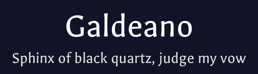 Galdeano by Dario Manuel Muhafara — Sans Serif Font — thumbnail 2
