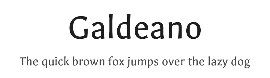 Galdeano by Dario Manuel Muhafara — Sans Serif Font