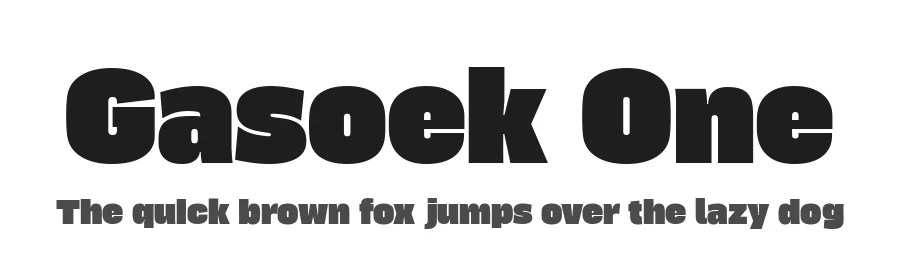 Gasoek One by Jiashuo Zhang, JAMO — Sans Serif Font