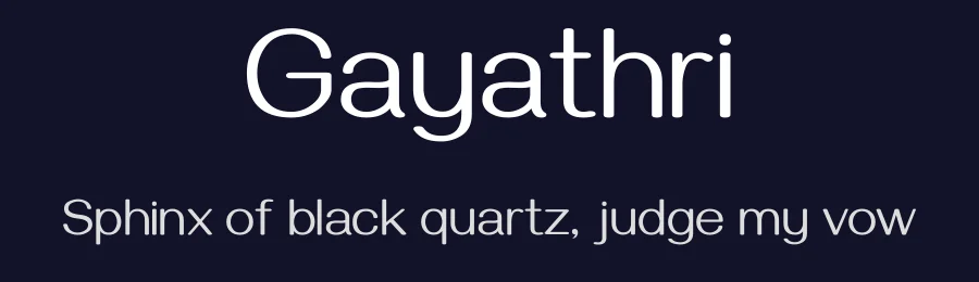 Gayathri by SMC, Binoy Dominic — Sans Serif Font — thumbnail 2