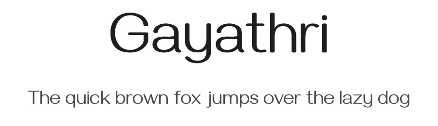 Gayathri by SMC, Binoy Dominic — Sans Serif Font