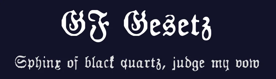 GF Gesetz by GF Fonts — Blackletter Font — thumbnail 2