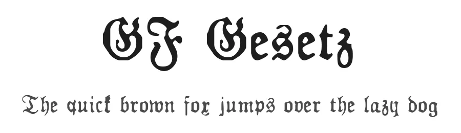 GF Gesetz by GF Fonts — Blackletter Font