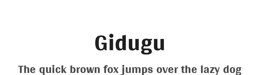 Gidugu by Purushoth Kumar Guttula — Sans Serif Font