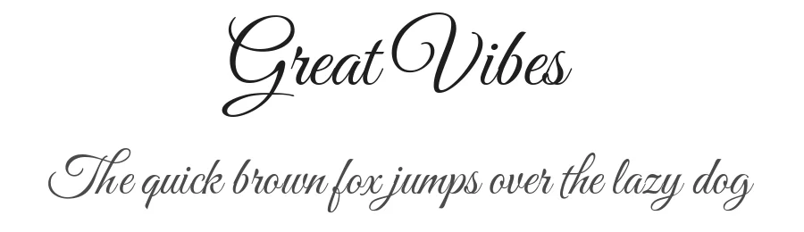 Great Vibes by Robert Leuschke β Script Handwritten Font