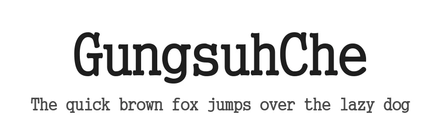 GungsuhChe by HanYang I&C Co. — Serif Font