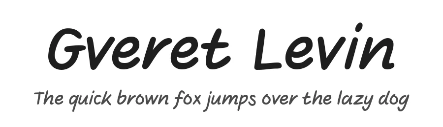 Gveret Levin by AlefAlefAlef — Script Handwritten Font