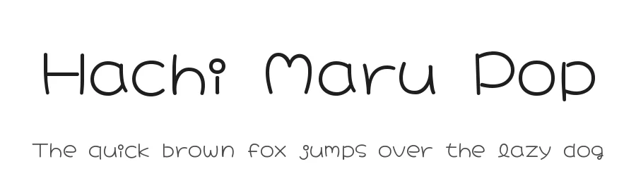 Hachi Maru Pop by Nonty — Script Handwritten Font