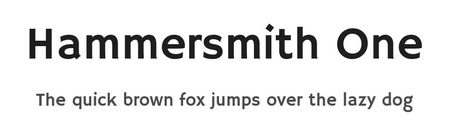 Hammersmith One by Nicole Fally — Sans Serif Font