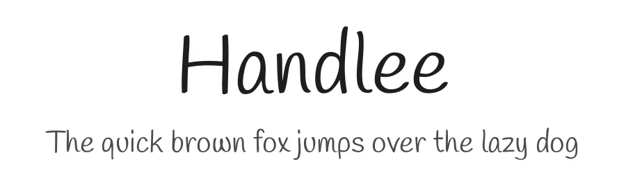 Handlee by Joe Prince — Script Handwritten Font