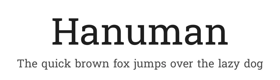 Hanuman by Danh Hong — Serif Font