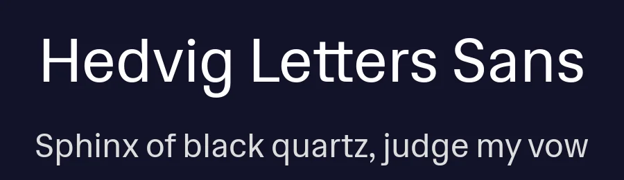 Hedvig Letters Sans by Kanon Foundry, Alexander Örn, Tor Weibull, Hedvig — Sans Serif Font — thumbnail 2