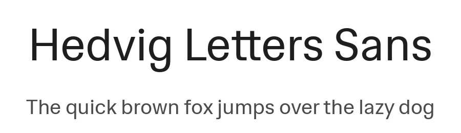 Hedvig Letters Sans by Kanon Foundry, Alexander Örn, Tor Weibull, Hedvig — Sans Serif Font