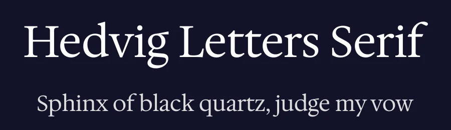 Hedvig Letters Serif by Kanon Foundry, Alexander Örn, Tor Weibull, Hedvig — Serif Font — thumbnail 2