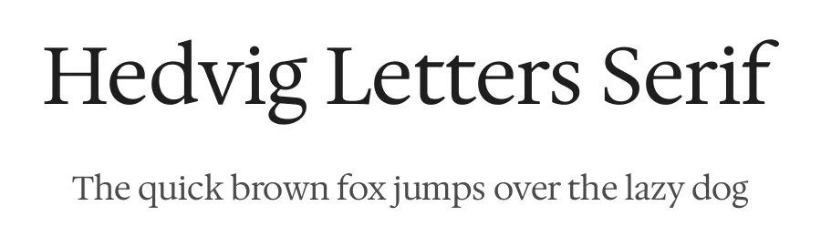 Hedvig Letters Serif by Kanon Foundry, Alexander Örn, Tor Weibull, Hedvig — Serif Font