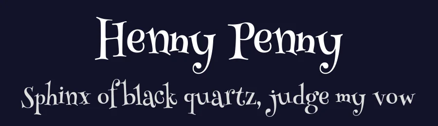 Henny Penny by Brownfox — Display Font — thumbnail 2