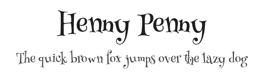 Henny Penny by Brownfox β Display Font