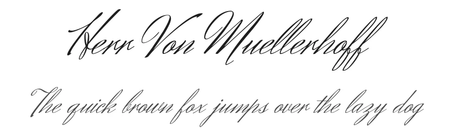 Herr Von Muellerhoff by Sudtipos — Script Handwritten Font
