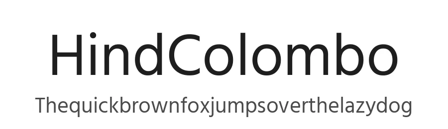 Hind Colombo by Indian Type Foundry β Sans Serif Font
