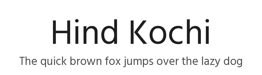 Hind Kochi by Indian Type Foundry — Sans Serif Font