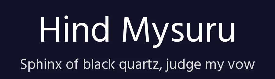 Hind Mysuru by Indian Type Foundry — Sans Serif Font — thumbnail 2