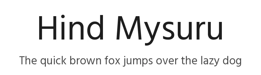 Hind Mysuru by Indian Type Foundry — Sans Serif Font